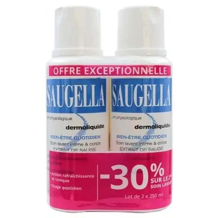 Saugella Dermoliquide, упаковка из 2 штук (по 250 мл каждая): цены и характеристики