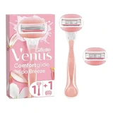 GILLETTE Venus Comfortglide Body Scraper, 1 шт., із змінними насадками з 3 лезами та змащувальною смужкою Spa Breeze, 2 шт.