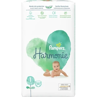 PAMPERS Harmonie № 1 — подгузники с клеевым слоем для детей весом 2–5 кг, 50 штук