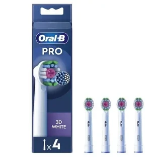 Запасные щетки для электрической зубной щетки ORAL-B 3D White, 4 шт.