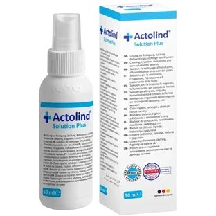 Раствор Actolind Solution Plus для очищения, орошения, увлажнения ран, 50 мл