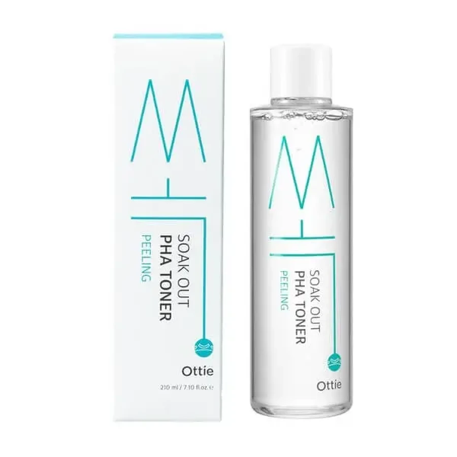 Ottie Soak Out, тоник для лица с PHA-кислотой, 210 мл: цены и характеристики