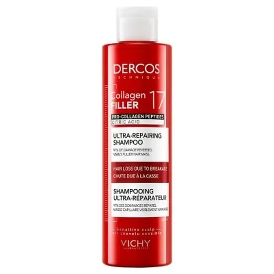 Vichy Dercos Collagen Filler 17 Шампунь с ультра-восстанавливающим действием, 200 мл: цены и характеристики