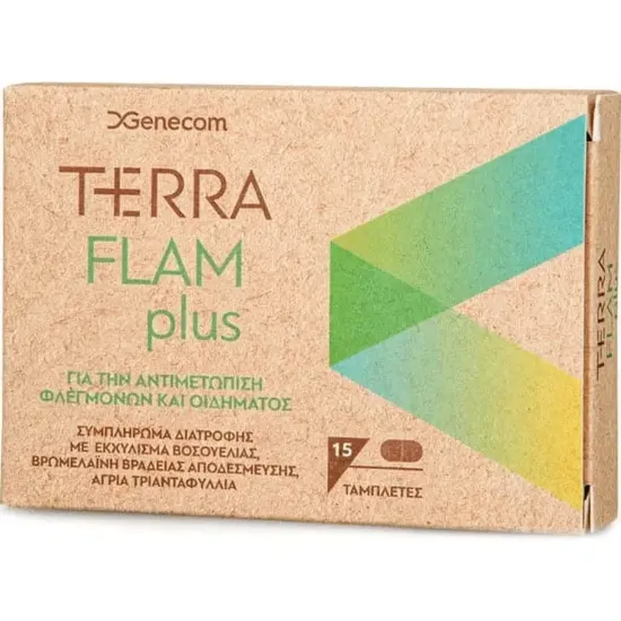 GENECOM Terra Flam Flam Flam Plus для лікування запалення та набряків, 15 таблеток: ціни та характеристики