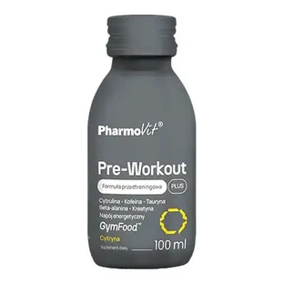 Pharmovit GymFood Pre-Workout Plus, жидкость, лимонный вкус, 100 мл