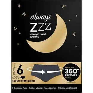 ALWAYS Zzz №6 «Secure Night» — ночные трусики для женщин во время менструации, размеры S и M, 3 штуки