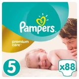 PAMPERS Дитячі підгузки Premium Care №5, 11–18 кг, 88 штук, Mega Pack