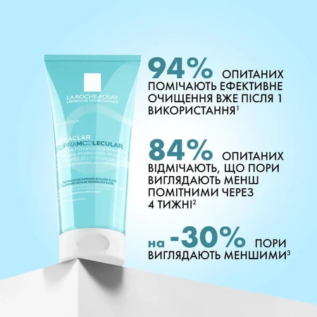 Гель-желе для вмивання La Roche-Posay Effaclar Supramolecular очищувальний, проти жирного блиску та розширених пор, 200 мл: ціни та характеристики