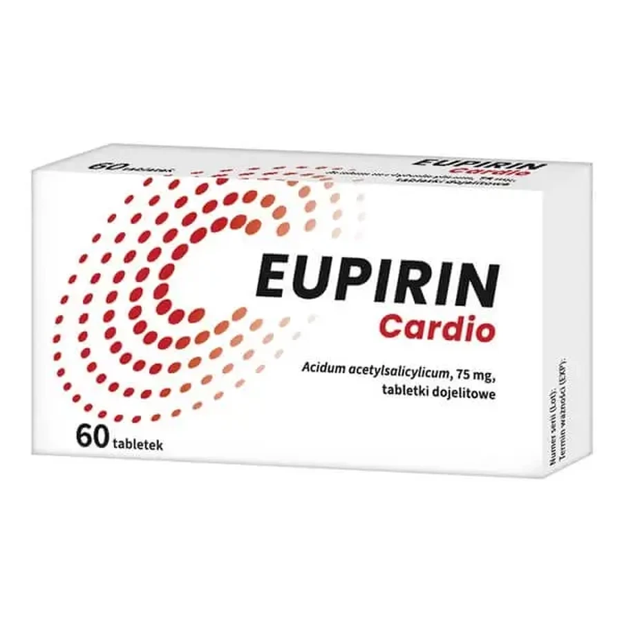 Eupirin Cardio, 75 мг, кишковорозчинні таблетки, 60 шт.: ціни та характеристики