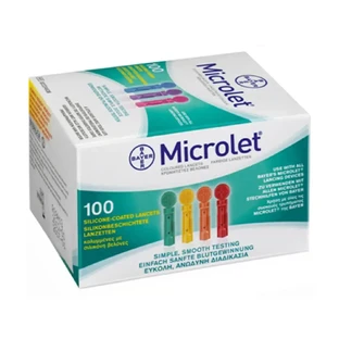 Ascensia Microlet Ace для вимірювання рівня глюкози в крові, 100 шт.