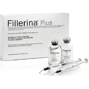 FILLERINA 12HA Уплотняющий филлер 4-й степени для заполнения морщин: 14 шт. по 2 мл заполняющего геля, 14 шт. по 2 мл питательной пленки и 2 прецизионных аппликатора