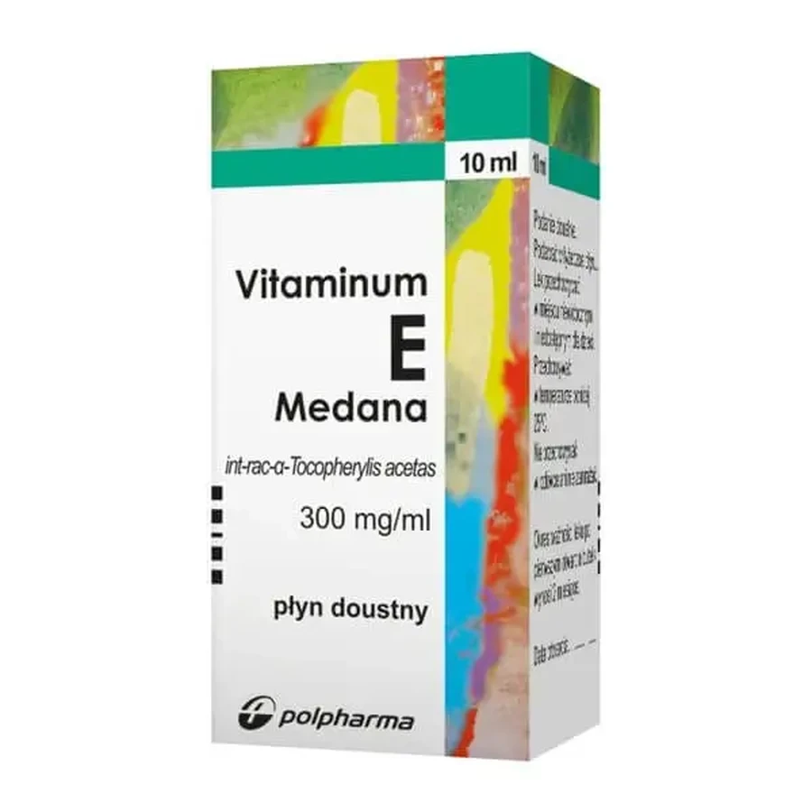 Витамин Е (300 мг/мл), капли, 10 мл (Medana): цены и характеристики