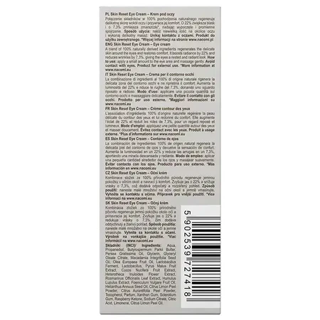 Nacomi Ethic Care Skin Reset, крем під очі, 15 мл: ціни та характеристики