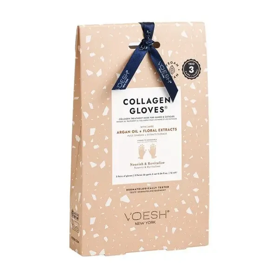 Voesh, Collagen Gloves, колагенова маска для рук і кутикули, рукавички, 3 пари: ціни та характеристики