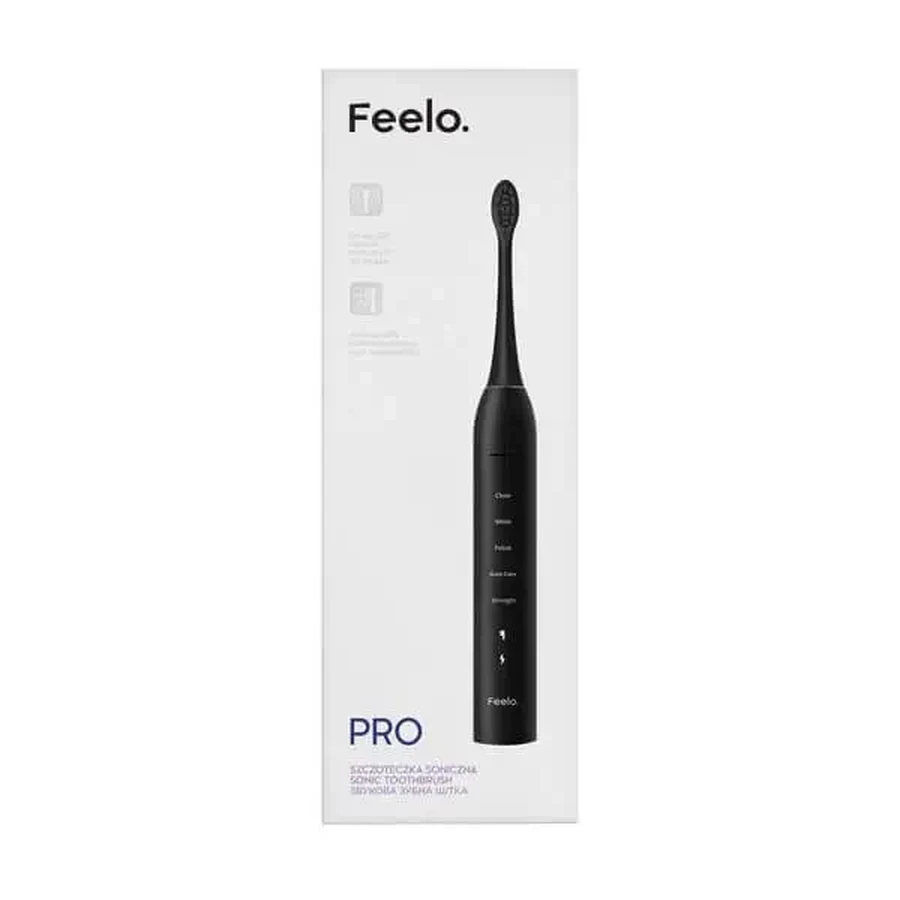 Feelo Pro, звуковая зубная щетка черного цвета с чехлом, 1 шт.: цены и характеристики