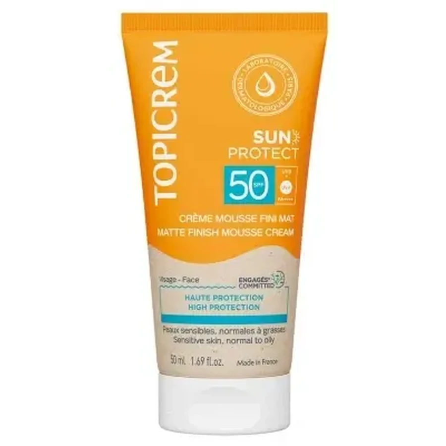 Topicrem Sun Protect Матирующий крем-мусс SPF 50, 50 мл: цены и характеристики