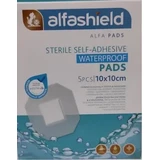 ALFASHIELD — стерильні водонепроникні самоклейні пластирі, 10×10 см, 5 штук