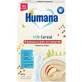 HUMANA Хлопья с молоком, гречкой и кукурузой с яблочным кремом с молоком, гречкой, кукурузой и яблоками, с 6-го месяца, 200 г