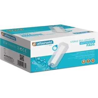 ALFASHIELD Водонепроницаемые стерильные самоклеящиеся повязки 9×25 см, 50 штук