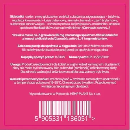 Cannova — конопляні желейні цукерки з мелатоніном, 3 шт.: ціни та характеристики