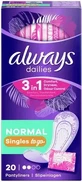 ALWAYS Dailies Singles Normal — індивідуальні кишенькові прокладки в індивідуальній упаковці, 20 штук