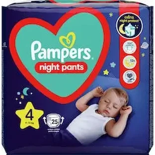 PAMPERS Нічні штанці Нічні штанці для дітей №4 9–15 кг 25 штук Вигідна упаковка