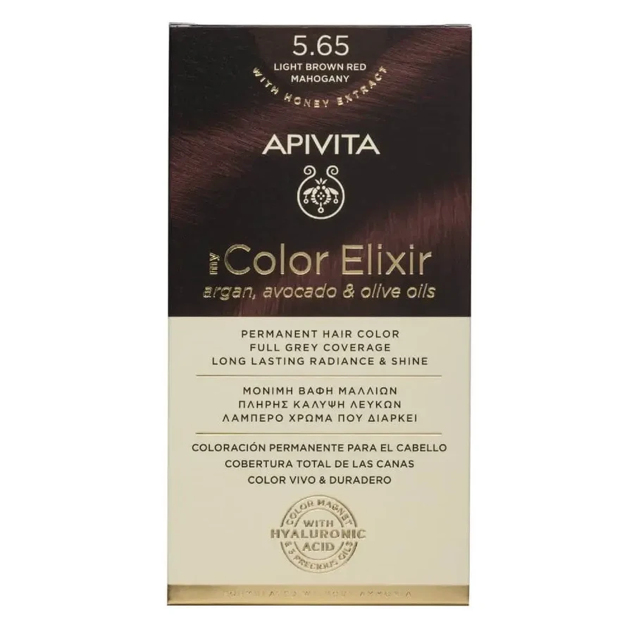 Apivita | My Color Elixir — стойкая краска для волос № 5.65 «Светло-каштановый красный Маони» | 50 мл: цены и характеристики