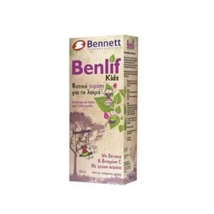 BENNETT Benlif Kids — растительный сироп для детей от кашля, раздражения в горле и насморка, 200 мл