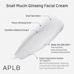 APLB Snail Mucin Ginseng Facial Cream, восстанавливающий крем для лица с слизью улитки и женьшенем, 55 мл: цены и характеристики