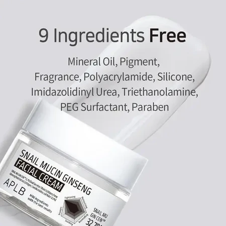 APLB Snail Mucin Ginseng Facial Cream, восстанавливающий крем для лица с слизью улитки и женьшенем, 55 мл: цены и характеристики