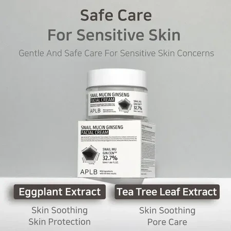 APLB Snail Mucin Ginseng Facial Cream, восстанавливающий крем для лица с слизью улитки и женьшенем, 55 мл: цены и характеристики