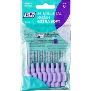 TEPE Extra Soft — очень мягкие промежуточные щетки, 1,10 мм, фиолетовые, 8 штук