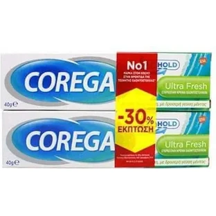 COREGA Ultra Fresh Крем для сушіння зубних протезів 2x40 г
