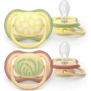 Соска AVENT Silicone Ultra Air для детей 0–6 месяцев, 2 шт., универсальная [SCF087/08]