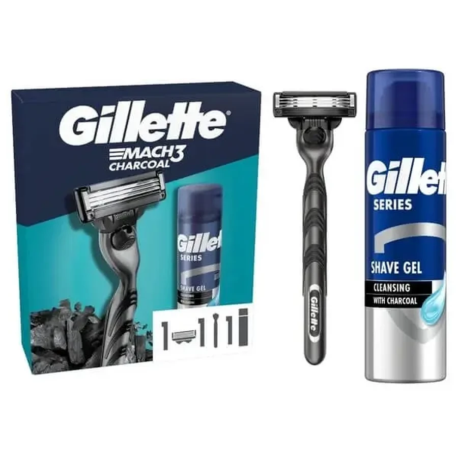 Набір Gillette: бритва Mach3 + Series, очищувальний гель для гоління, 75 мл: ціни та характеристики