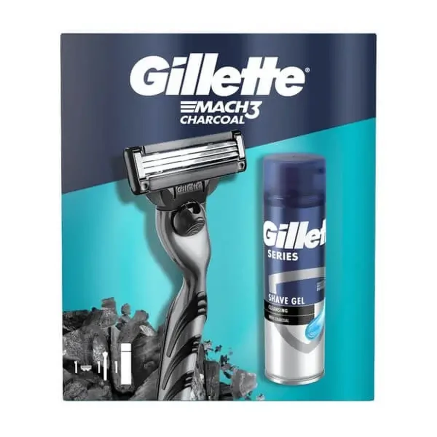 Набір Gillette: бритва Mach3 + Series, очищувальний гель для гоління, 75 мл: ціни та характеристики