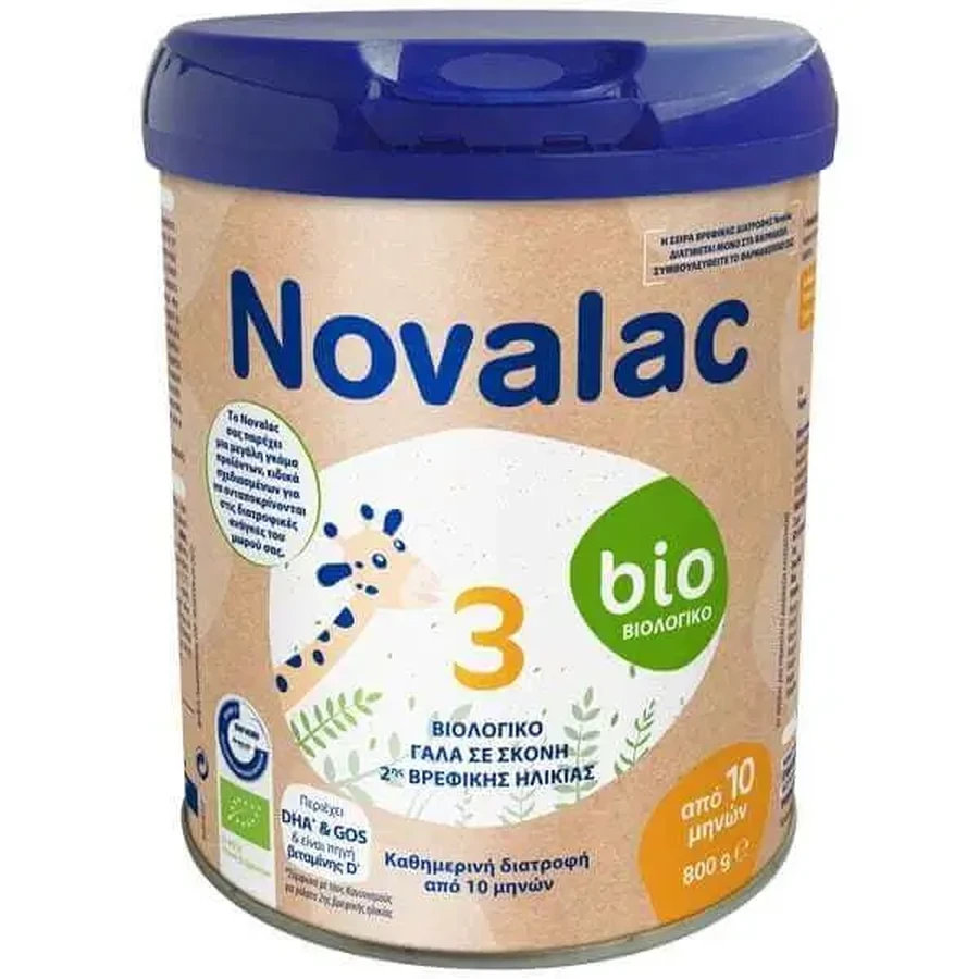 NOVALAC Bio 3 Органическое сухое молоко для третьего ребенка 800 г: цены и характеристики