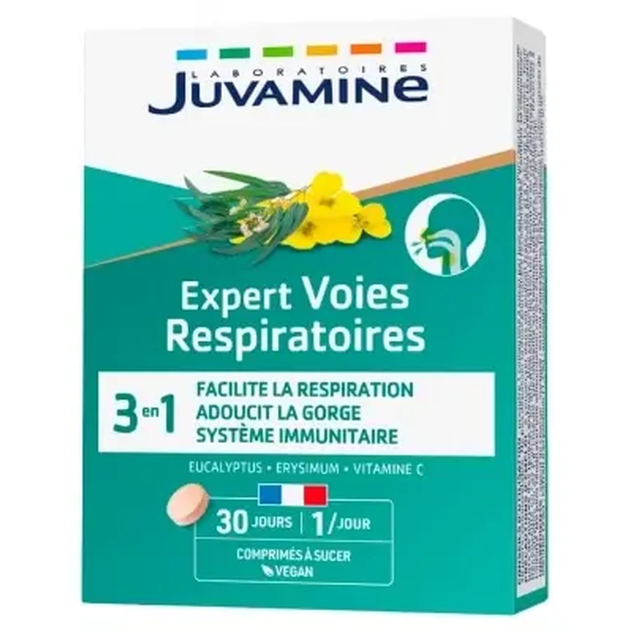 Juvamine Expert 3-в-1 для дихальних шляхів, 30 таблеток: ціни та характеристики