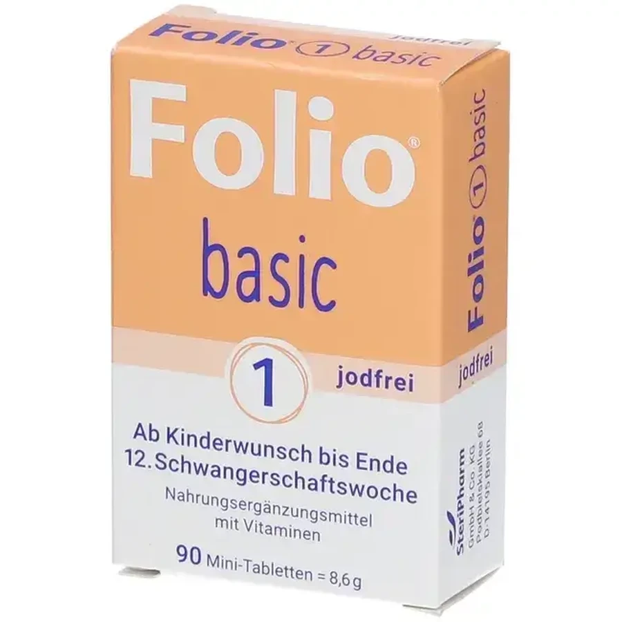 Folio 1 Basic без йоду, 90 таблеток: ціни та характеристики