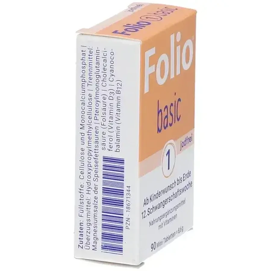 Folio 1 Basic без йоду, 90 таблеток: ціни та характеристики