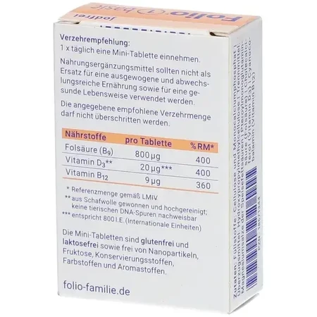 Folio 1 Basic без йоду, 90 таблеток: ціни та характеристики