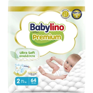 BABYLINO Premium № 2 Для веса 3–6 кг, 64 штуки