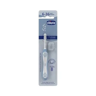 CHICCO Зубная щетка First Milk Teeth для детей от 6 до 36 месяцев, синяя
