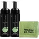 FREZYDERM AC Norm Active Foam Plus — очищающая пенка для лица для кожи, склонной к акне, 2x150 мл. БЕСПЛАТНОЕ антибактериальное полотенце для лица, зелёного цвета