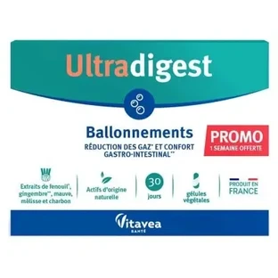 Vitavea Ultradigest для снятия вздутия живота, 90 капсул — Специальное предложение