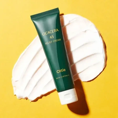 OTTIE Cicacera 45 Relief Cream, успокаивающий крем с азиатской лапушкой, 60 мл: цены и характеристики