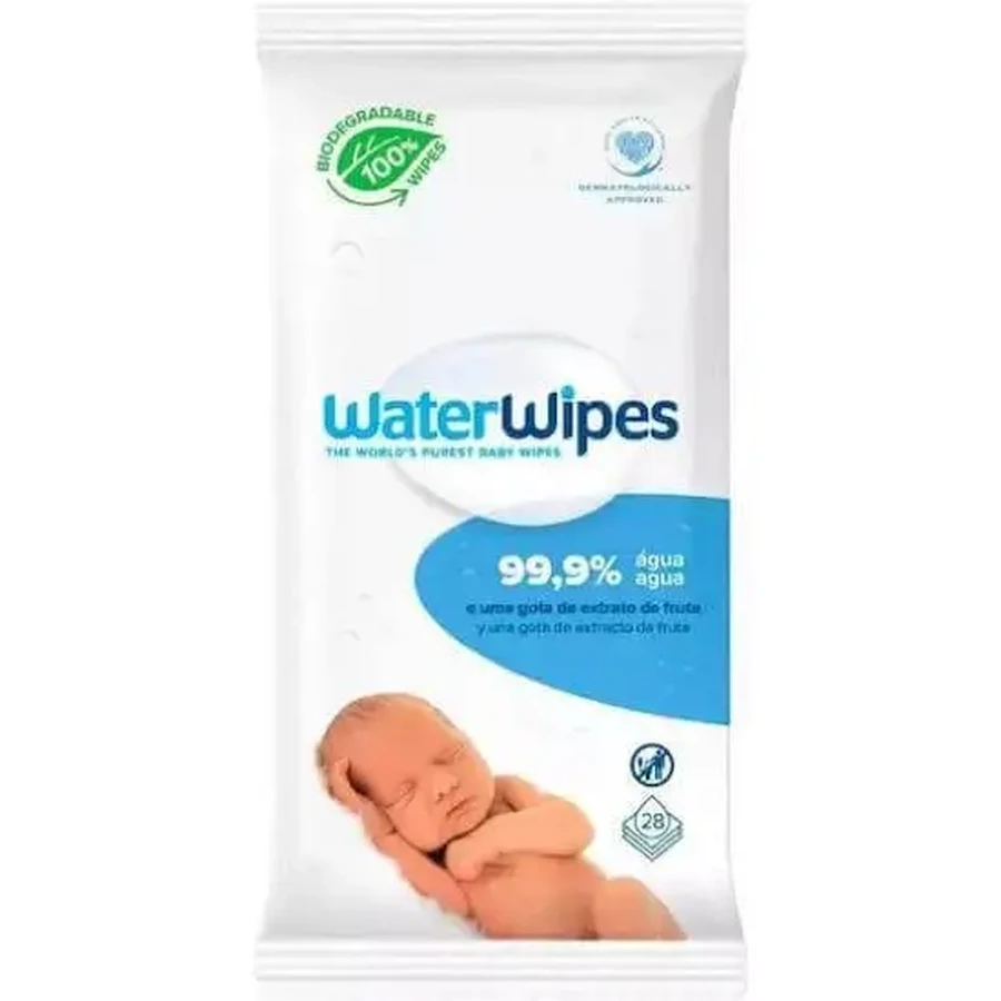 Детские салфетки WATERWIPES с 99,9 % воды и 0,01 % экстракта семян грейпфрута, 28 штук: цены и характеристики