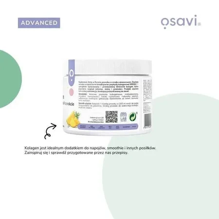 Osavi Коллаген для волос, кожи и ногтей, порошок, со вкусом ананаса, 150 г: цены и характеристики