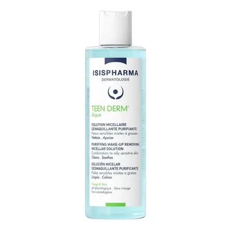 ISISPHARMA TEEN DERM AQUA, міцелярна вода для очищення жирної та схильної до акне шкіри, 400 мл: ціни та характеристики