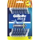 GILLETTE Blue3 Plus Comfort Одноразовая бритва с 3 лезвиями и смазочной полоской, 12 штук